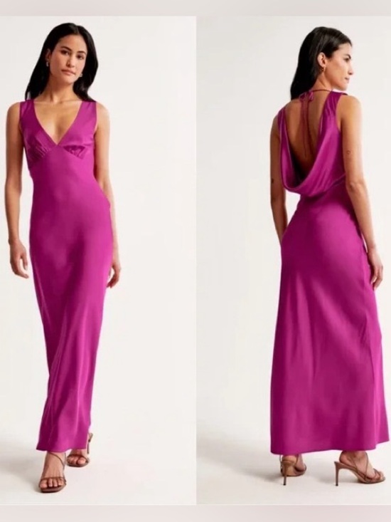 Abercrombie & Fitch Dresses & Skirts - Abercrombie & Fitch Plunge Cowl Back Maxi Dress size medium